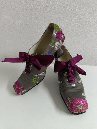 Traje de Fallera Gris Multicolor
