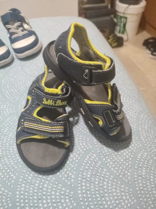 Sandalias Bobbi Shoes Niños Azul y Amarillo