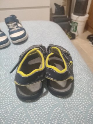 Sandalias Bobbi Shoes Niños Azul y Amarillo