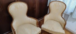 Butaca de dormitorio tapizada