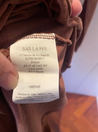 Vestido largo Humility marrón talla grande
