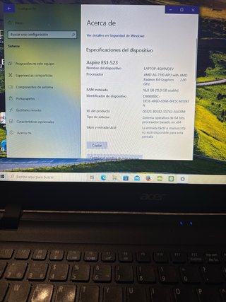 Ordenador portátil Acer negro