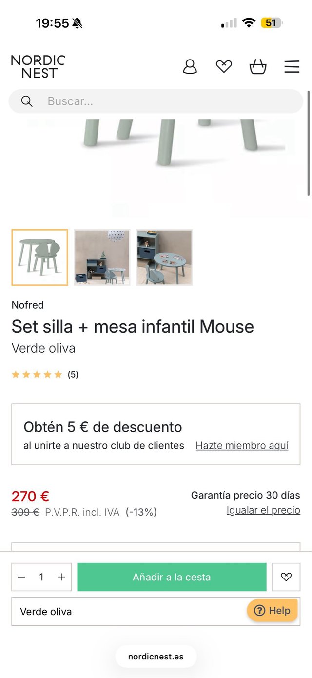 Mesa y Silla Infantil Nofred ORIGINAL NUEVO