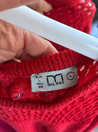 Jersey rojo calado talla L