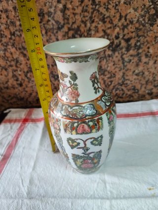 Jarrón de Macao de porcelana multicolor