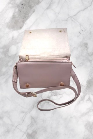 Borsa Carpisa rosa tracolla intrecciata