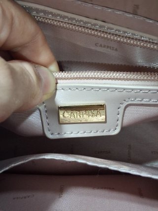 Borsa Carpisa rosa tracolla intrecciata