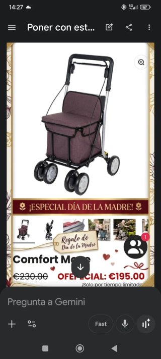 Hamaca de resina apilable con ruedas