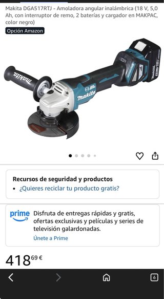 Amoladora Makita BL Motor LXT