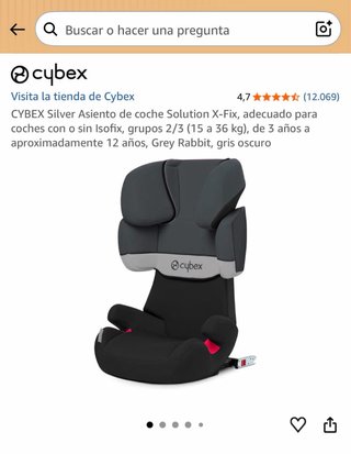 Silla Coche CYBEX Silver Solution X-Fix CON ISOFIX