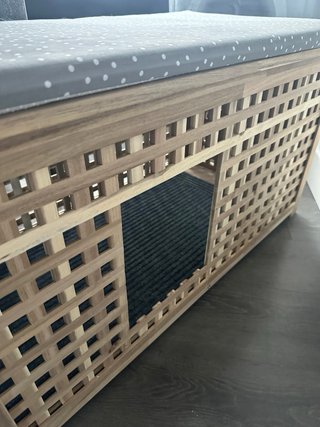 Baúl / jaula de madera ikea.