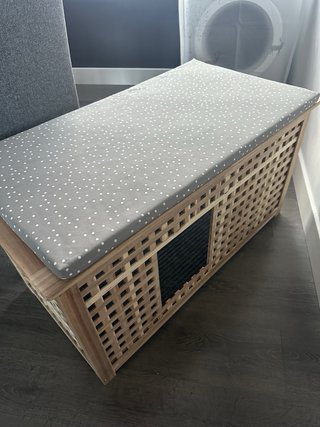 Baúl / jaula de madera ikea.