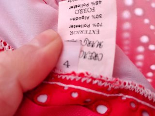 Traje de flamenca rojo y blanco