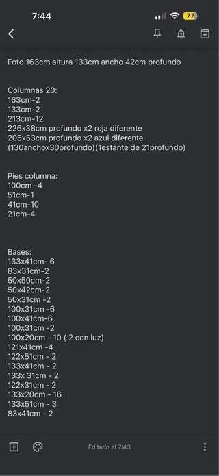 Estantería Modular diferentes medidas