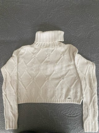 Jersey de cuello alto blanco