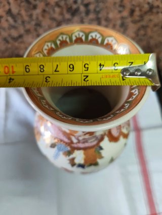 Jarrón de porcelana multicolor