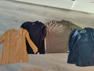 Lote 4 camisetas niño manga larga 9-10 años