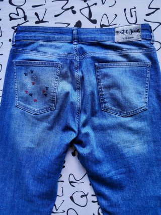 Pantalón vaquero Desigual bordado