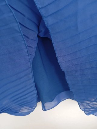 Vestido de fiesta azul plisado M