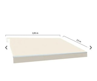 Toldo retráctil manual 4m x 2.5m beige