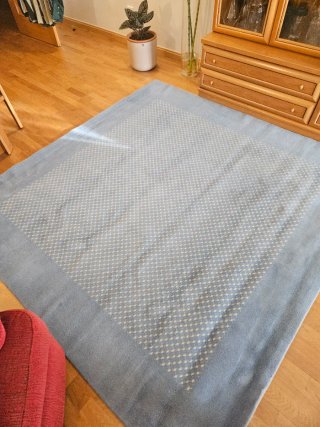 Alfombra grande 190x200 azul económica