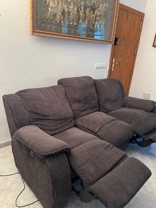 Sofá Relax Eléctrico 3 Plazas + USB Pana Gris