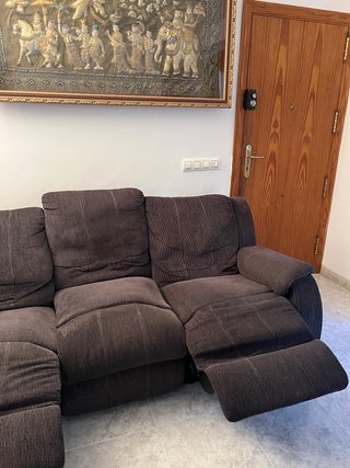 Sofá Relax Eléctrico 3 Plazas + USB Pana Gris