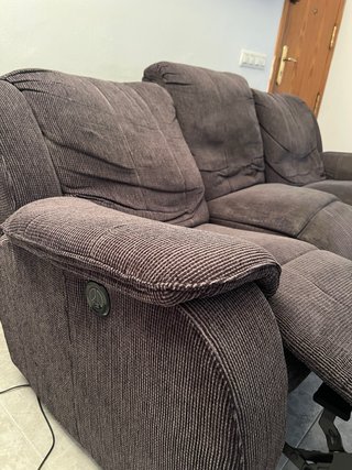 Sofá Relax Eléctrico 3 Plazas + USB Pana Gris