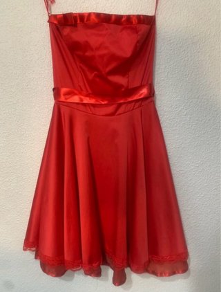 Vestido rojo palabra de honor