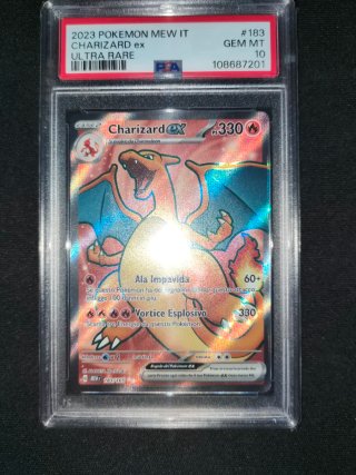 Carta Pokémon Charizard ex 183/165 PSA 10 Ita Mint