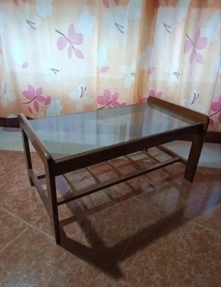 Mesa de centro madera y cristal