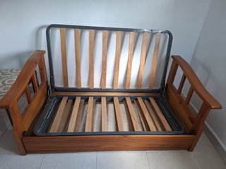Sofá Cama Sillón Madera y Metal