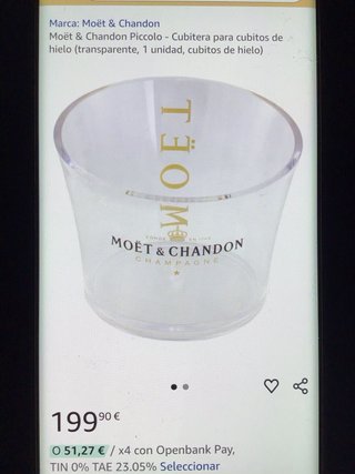 Cubitera para hielos Piccolo Moët & Chandon