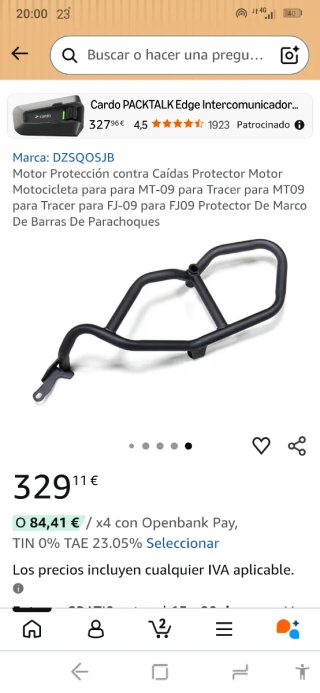 Barras de protección moto Yamaha nuevas