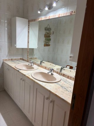 Mueble de baño doble lavabo mármol