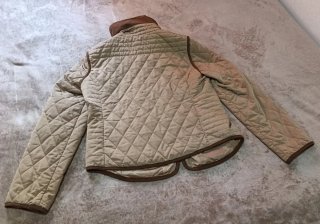 Abrigo acolchado mujer beige y marrón