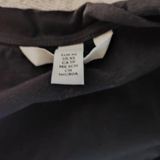 Vestido H&M negro corto talla S algodón