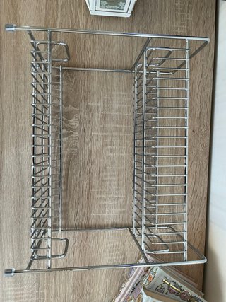 Especiero jabonero de metal plateado