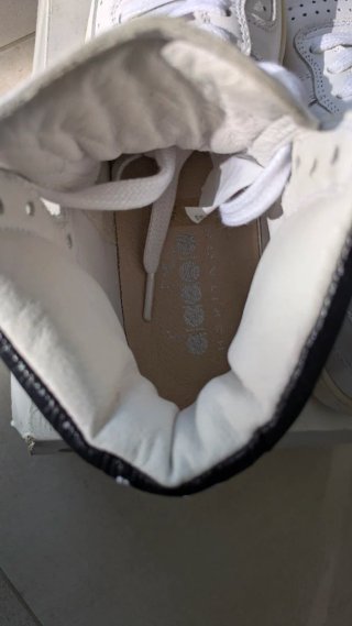 Diadora alte bianche glitter Swarovski