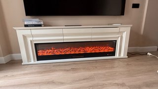 Mueble TV con chimenea eléctrica