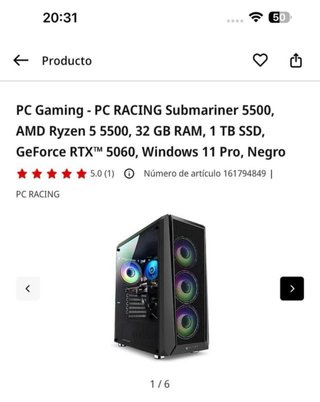 PC RTX 5060 OFERTA 32gb ram