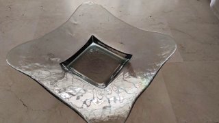 Plato decorativo de cristal