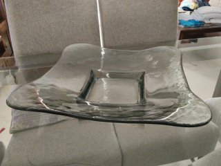 Plato decorativo de cristal