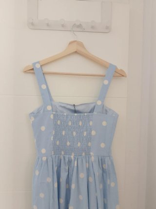 Vestido lunares azul y blanco nuevo