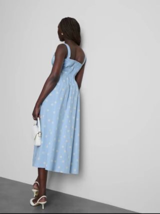 Vestido lunares azul y blanco nuevo