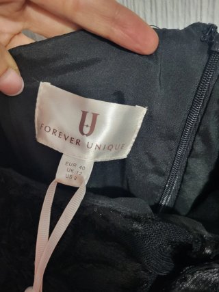 Vestido negro fiesta volantes