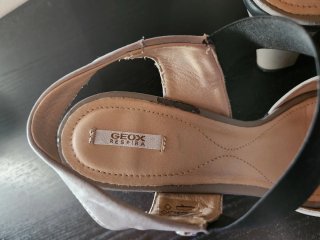 Sandali Geox Donna Tg 41 Beige/Nero