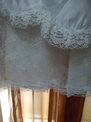 Vestido de comunión blanco y rosa