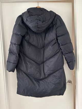 Anorak plumas tres cuartos azul marino