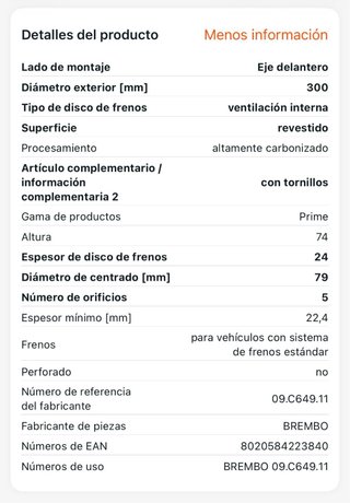DISCOS DE FRENO BREMBO NUEVOS – BMW